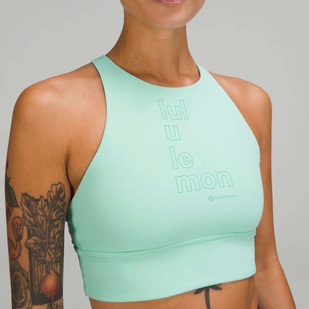 Lululemon Energy High-Neck Longline Bra - Wild Mint